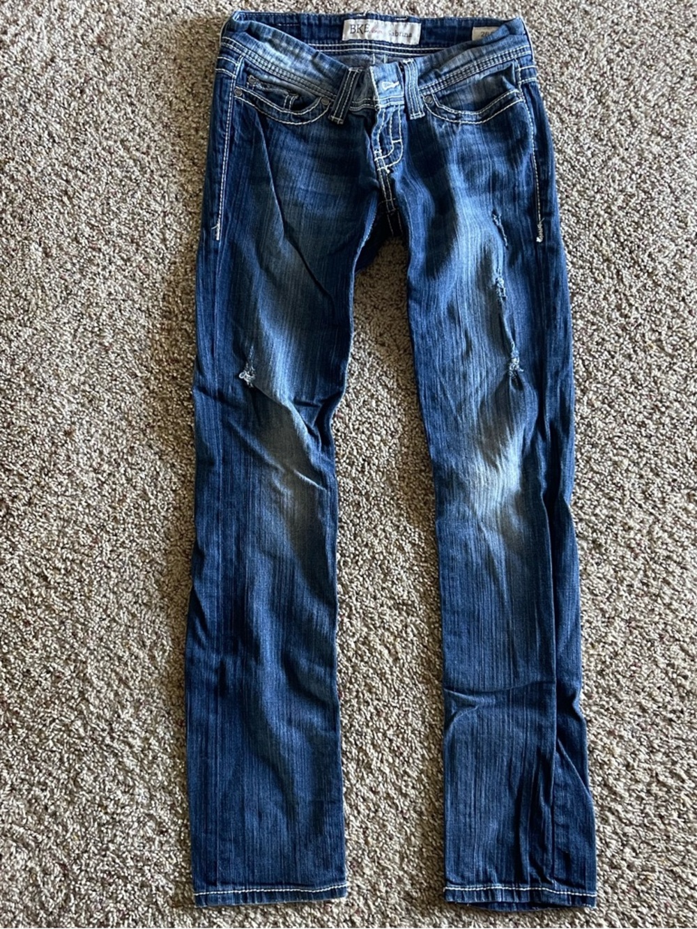 BKE Women's Dark Blue Straight Leg Jeans